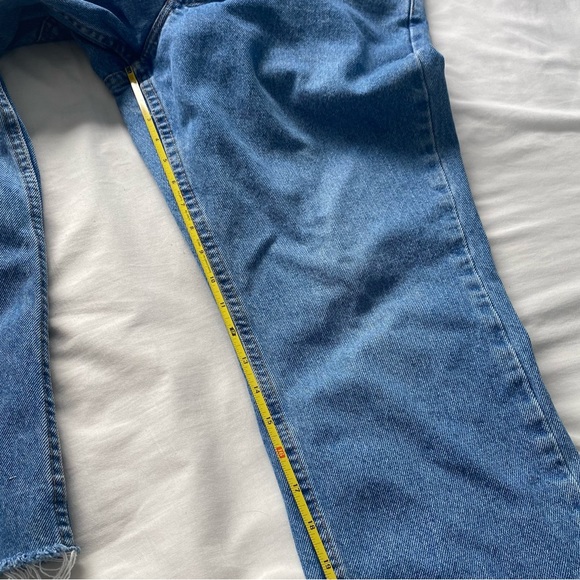 Retro L.L. Bean Classic Blue Jeans Straight Leg Raw Edge - Picture 7 of 8